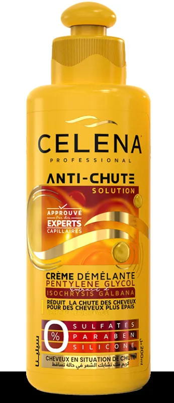 CREME DEMELANTE CELENA 200mL ANTICHUTE
SANS SULFATES