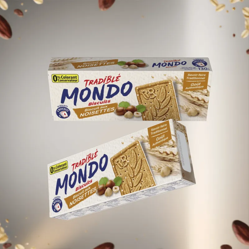 MONDO Biscuits aux Noisettes 130G