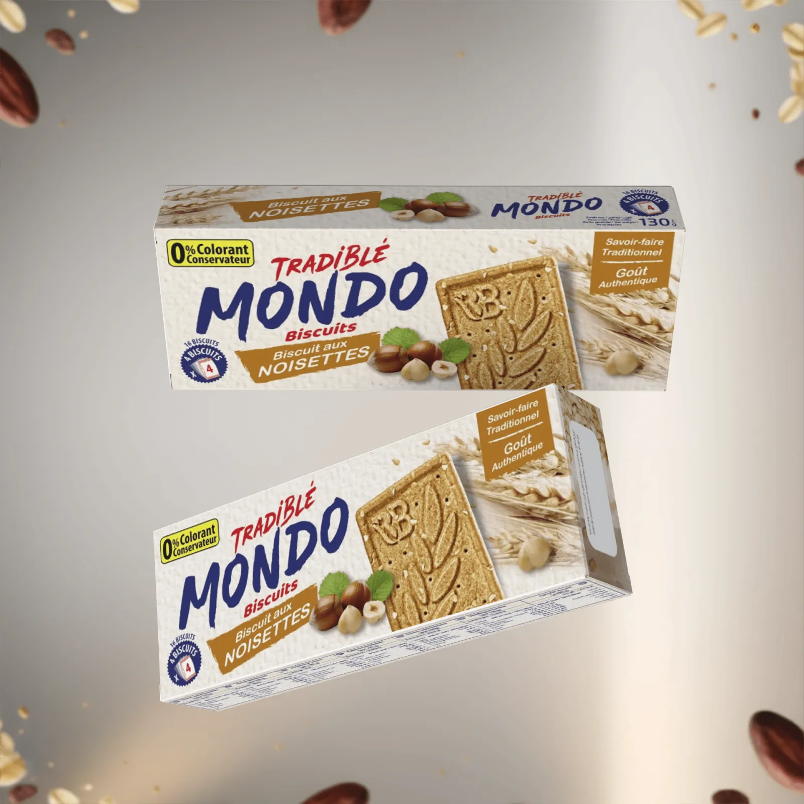 MONDO Biscuits aux Noisettes 130G