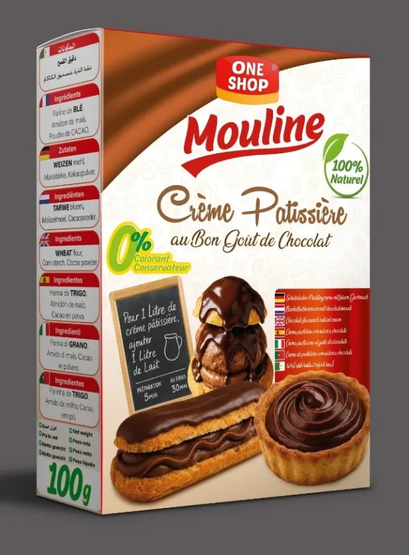 Préparation Crème Pâtissière Goût Chocolat 100g