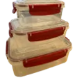 Série de Boîtes hermétiques Rectangle Click BOX Lot x3