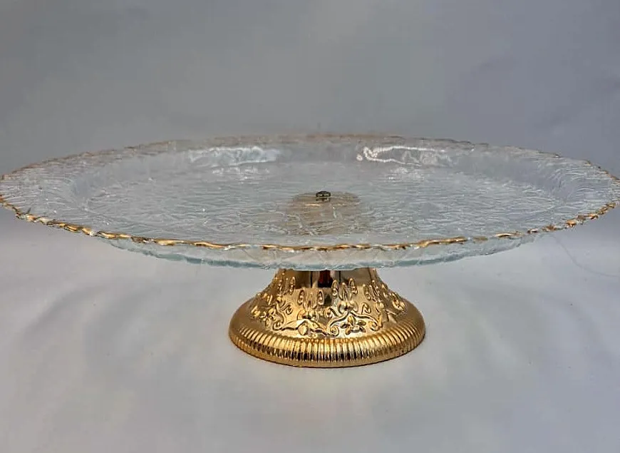 Plat à TARTE en VERRE sur pied