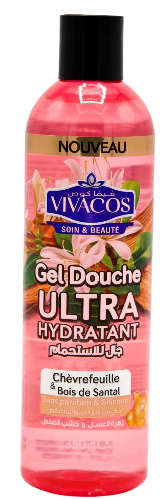 GEL DOUCHE 350mL ULTRA CHEVRE FEUILLE & BOIS DE SANTAL
