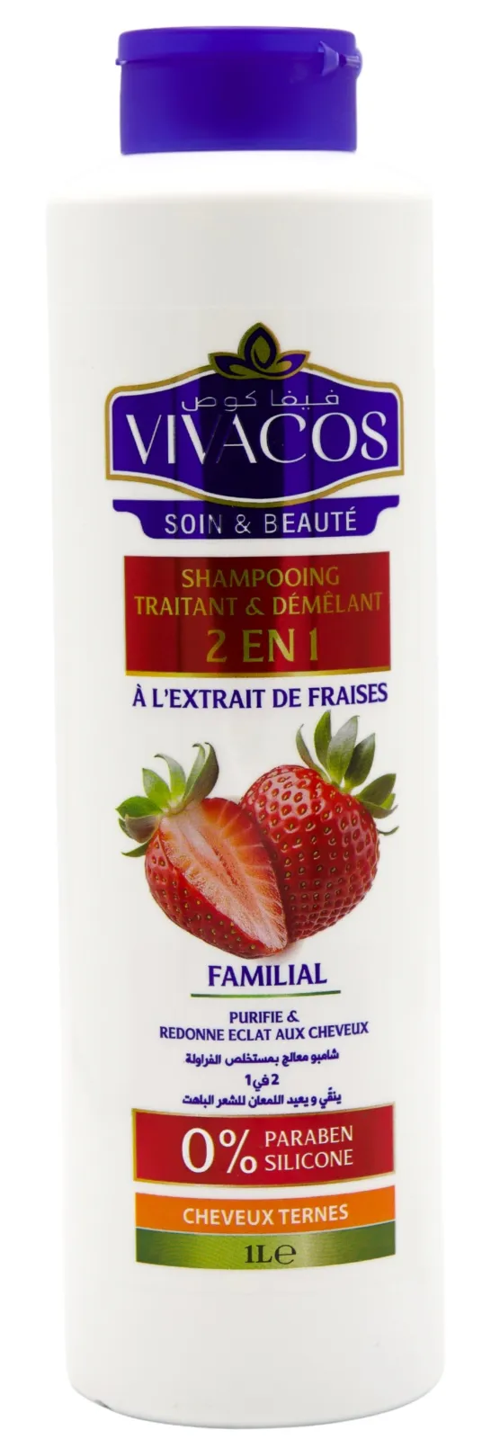SHAMPOOING 2EN1  A L'EXTRAIT DE FRAISE 1L