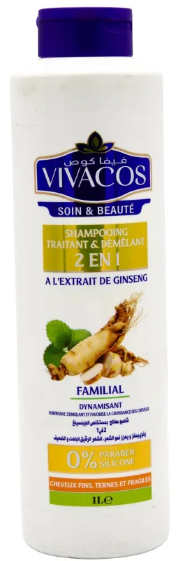 SHAMPOOING 2EN1  A L'EXTRAIT DE GINSENG 1L