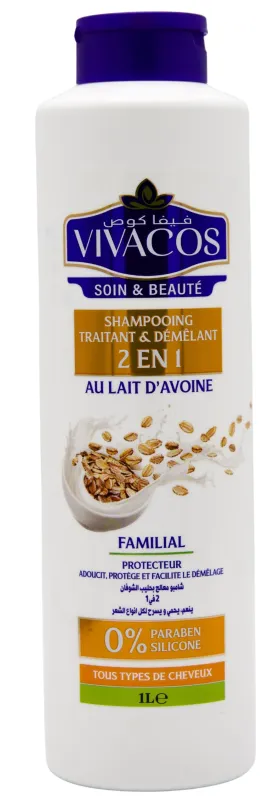 SHAMPOOING 2EN1 AU LAIT D'AVOINE 1L