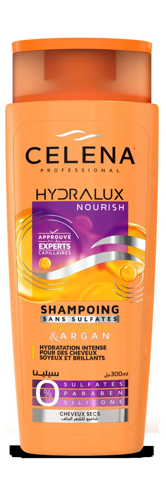 SHAMPO CELENA 300mL CHEVEUX SECS
SANS SULFATES