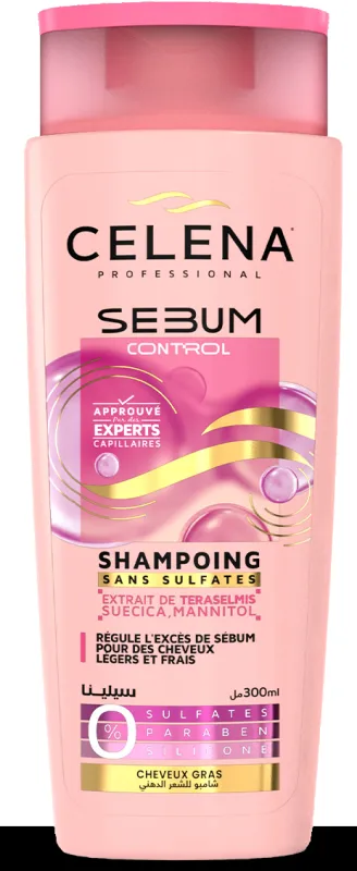 SHAMPO CELENA 300mL CHEVEUX GRAS
SANS SULFATES