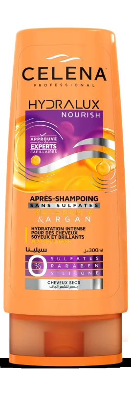 APRES SHAMP 280mL CELENA CHEVEUX SEC
SANS SULFATES