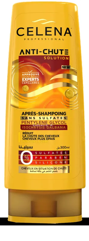 APRES SHAMP CELENA 280mL ANTI CHUTE
SANS SULFATES