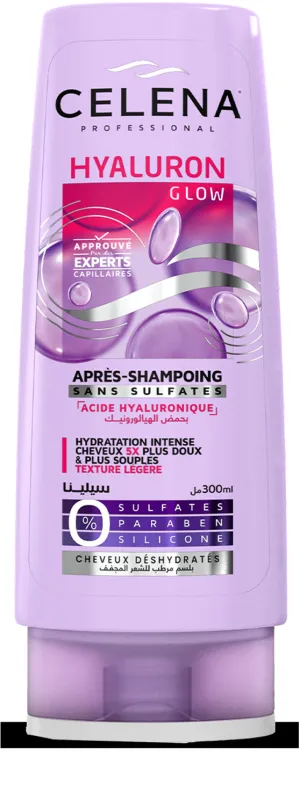 APRES SHAMP 280mL CELENA ACIDE HYALURONIQUE
SANS SULFATES