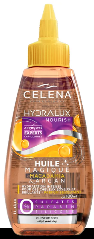 HUILE CELENA 100mL CHEVEUX SECS
SANS SULFATES