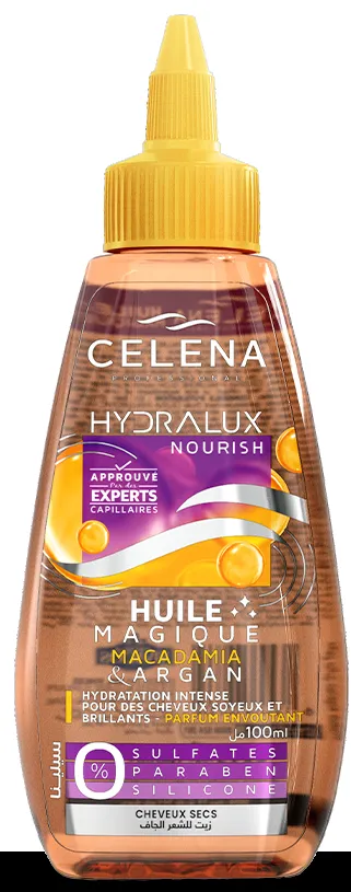 HUILE CELENA 100mL CHEVEUX SECS
SANS SULFATES