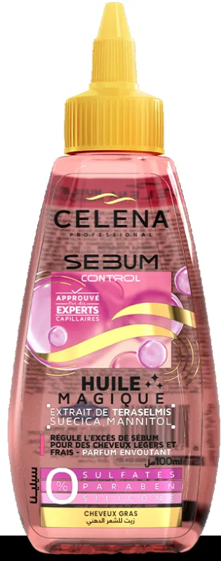 HUILE CELENA 100mL CHEVEUX GRAS
SANS SULFATES